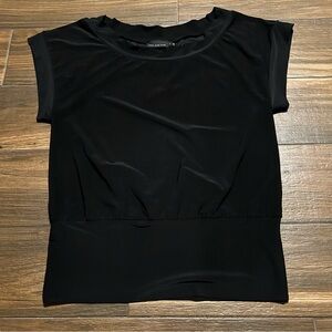 The Limited Dolman Blouse Round Neck Small‎ Black Stretch